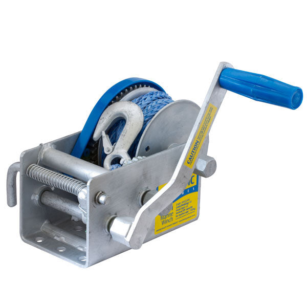 Atlantic Boat Trailer Winch - 15:1/5:1/1:1 - Rope with Snap Hook - 1500kg-SAW-Cassell Marine