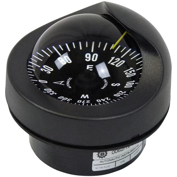 Autonautic 100mm Compass C15 - Horizontal Flush Mount - Black/Black