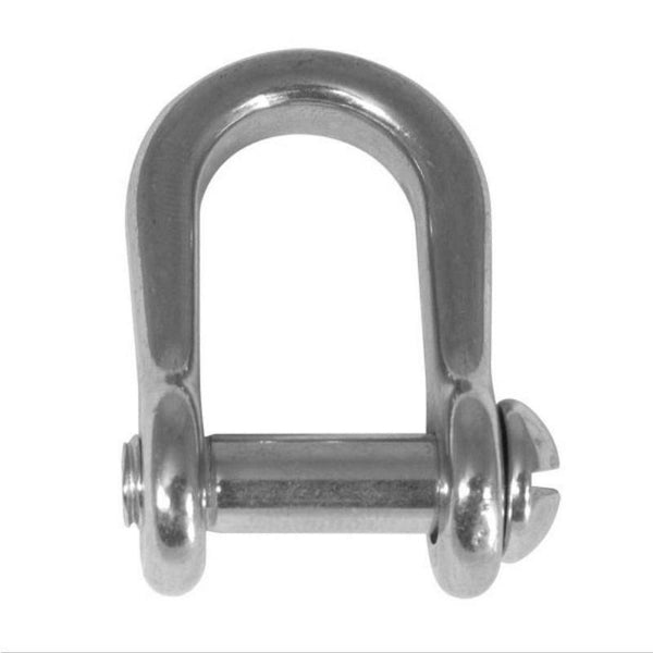 BLA Standard 'D' Shackles - Pressed Stainless Steel Slotted Pin - 6mm