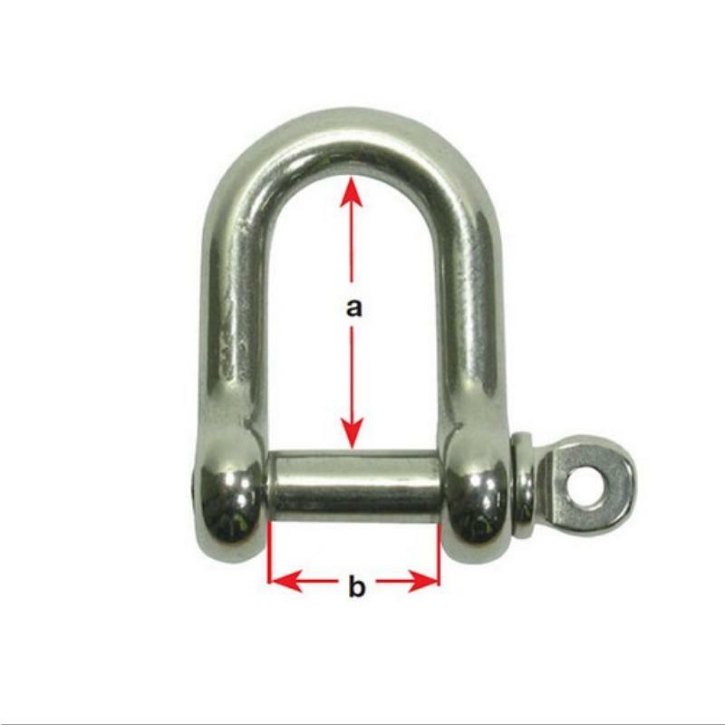 BLA Standard 'D' Shackles - Stainless Steel - 16mm Pin