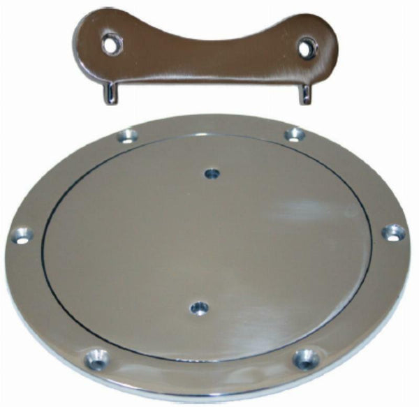 Boat Deck Plate - Round Stainless