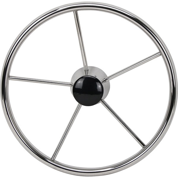 Highly Polished Stainless Steel Flat No Dish Wheels - Tapered Shaft