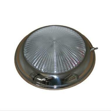 LED Dome Light - Low Profile Stainless-RWB-Cassell Marine