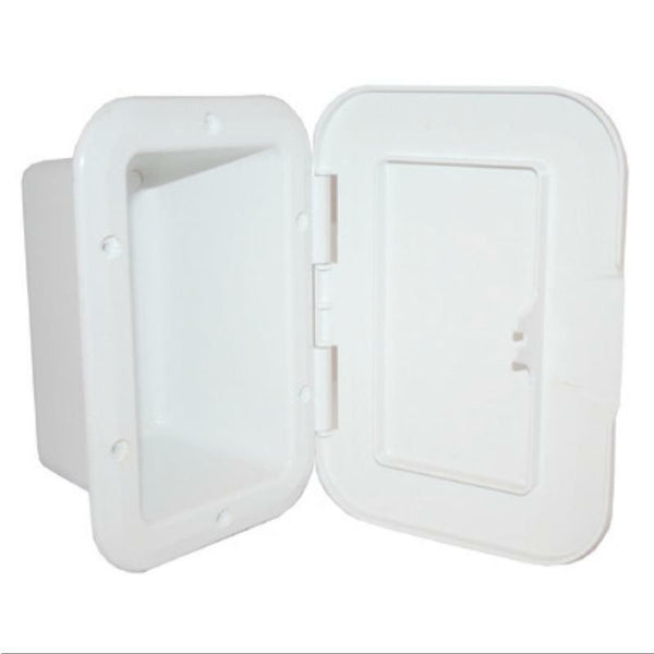 Recessed Boxes with Hinged Door - White Open