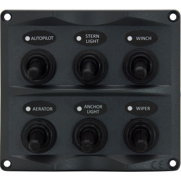 RELAXN Switch Panels - Water Resistant - 6 Switch with LED