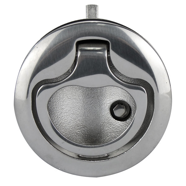 Stainless Steel Round Flush Pull Catch - Locking