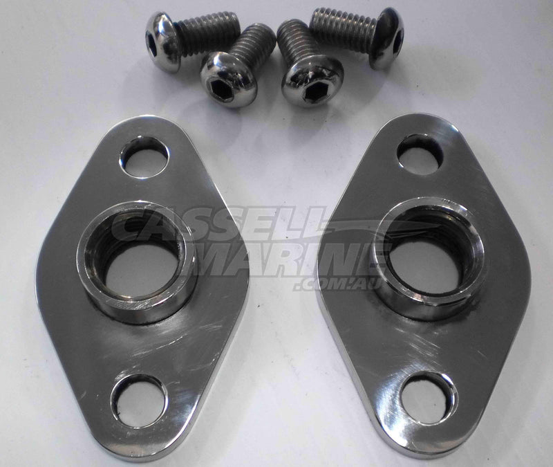 Water Inlet Plates CHEV STAINLESS-Cassell Marine-Cassell Marine