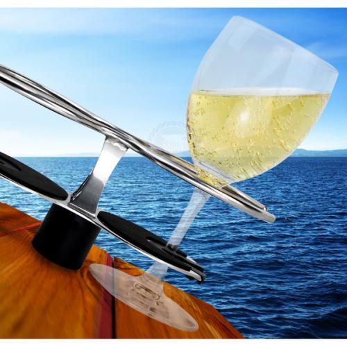 WINE GLASS / DRINK HOLDER - STAINLESS STEEL-SAW-Cassell Marine