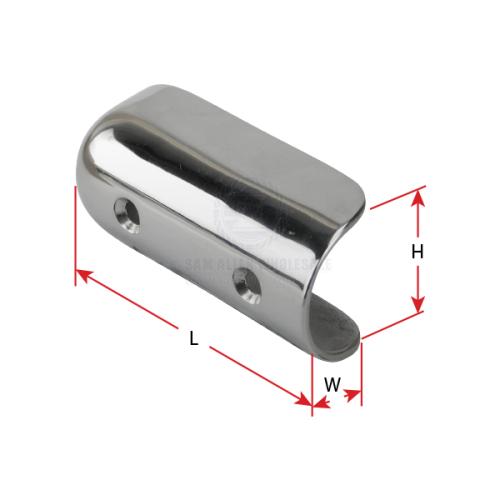 GUNWALE END CAPS - ROUND STAINLESS STEEL