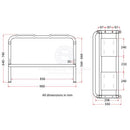 RELAXN SEAT PEDESTAL - DOUBLE SPACEFRAME Stainless 293819