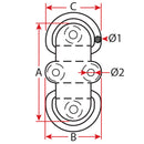 316 Stainless Steel Folding Pad Eye - Cast