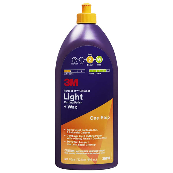 3M Perfect-IT Gelcoat Light Cut Polish & Wax - Single Pack 473ml-SAW-Cassell Marine