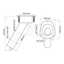 RELAXN MAKO SERIES ROD & CUP HOLDER - STAINLESS STEEL - CONCEALED MOUNT 30deg