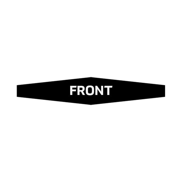 ACTUATOR KNOB DECAL BLACK/WHITE "FRONT"