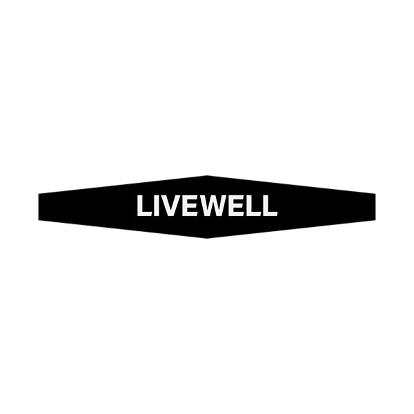 ACTUATOR KNOB DECAL BLACK/WHITE "LIVEWELL"