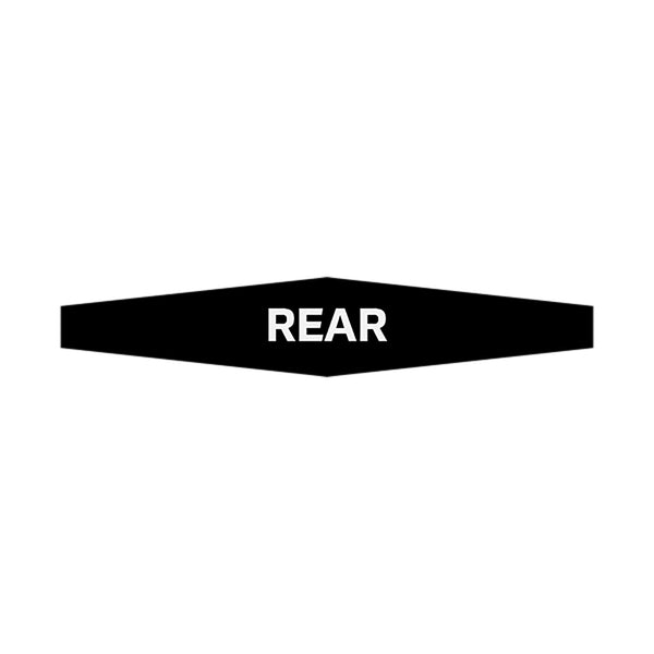 ACTUATOR KNOB DECAL BLACK/WHITE REAR