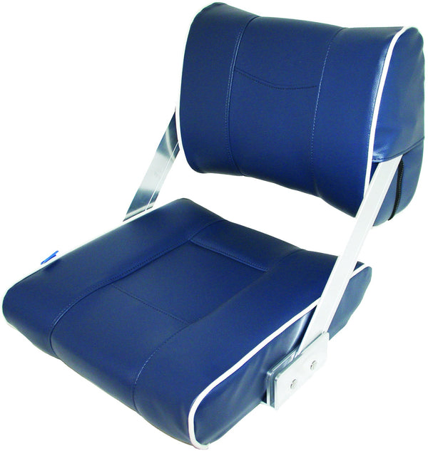 Axis Flip Back Seat Dark Blue / Ivory White Piping