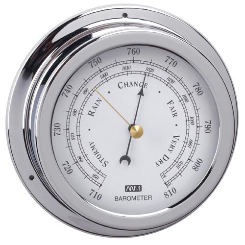 Barometer - Chrome Plated Brass - 120mm