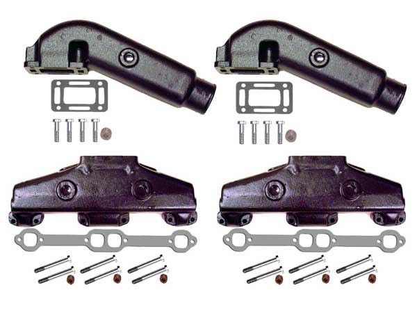 Indmar Manifold Exhaust Kit for GM 305 5.0L 350 5.7L V8 3 Inch Outlet-Cassell Marine-Cassell Marine