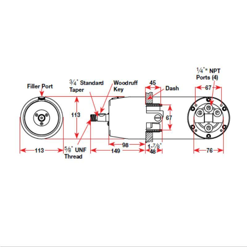 BayStar Front Helm Pump - 1.4 Front Mount