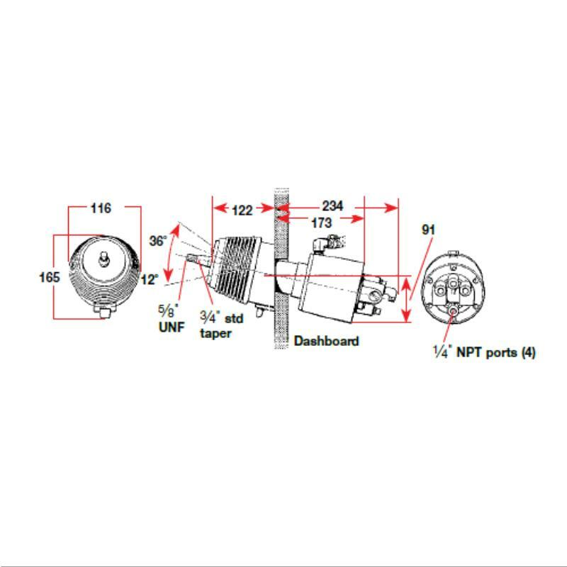 BayStar Front Helm Pump - 1.4 tilt
