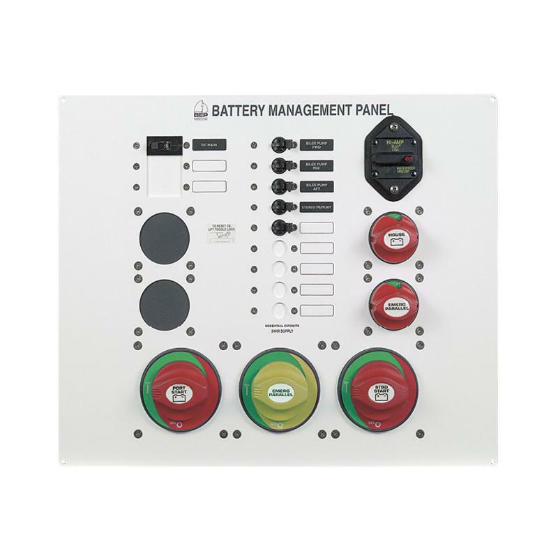 BEP Battery Management Panel - Type Three Twin Engine Three Battery Banks-BLA-Cassell Marine