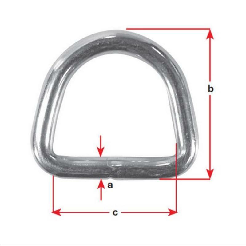 BLA 'D' Rings - Stainless Steel - 4mm Thickness