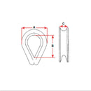 BLA Thimbles - Pressed Stainless Steel - 8mm Rope