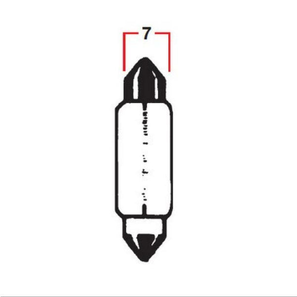 Bulb - Festoon, SV7.8 Base