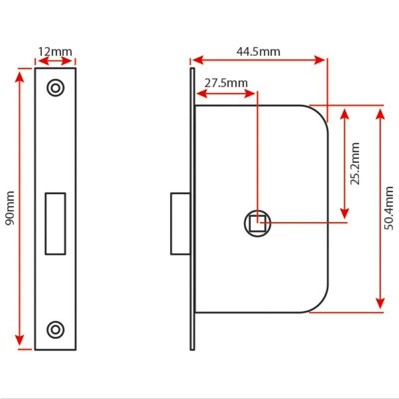 Cabin Door Latch S Type Handle - Stainless Steel