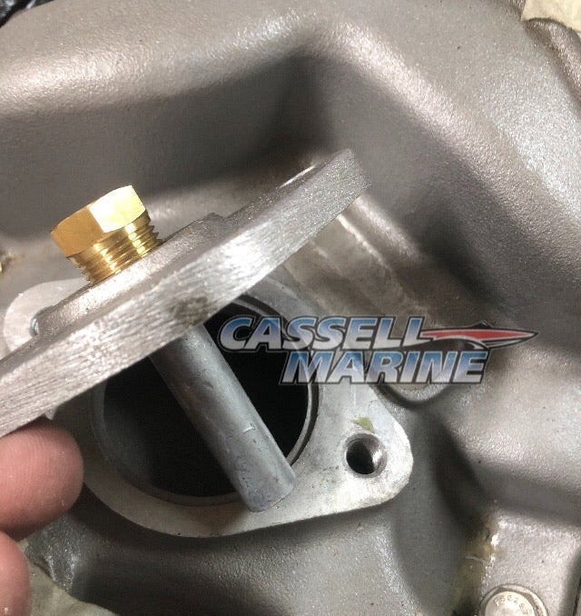 Chev Thermo Blank Off Plate With ANODE-Cassell Marine-Cassell Marine