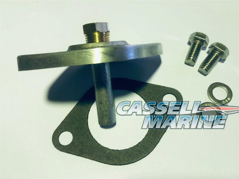 Chev Thermo Blank Off Plate With ANODE-Cassell Marine-Cassell Marine