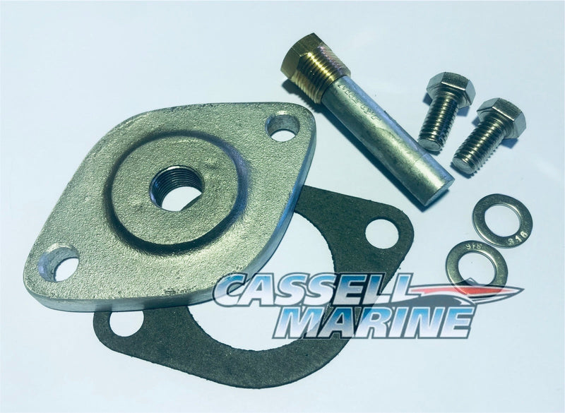 Chev Thermo Blank Off Plate With ANODE-Cassell Marine-Cassell Marine