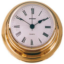 Clock With Roman Numerals -Polished Brass - 70mm