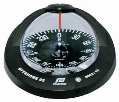 Compasses - Offshore 95 Powerboat Flush Mount Black-RWB-Cassell Marine