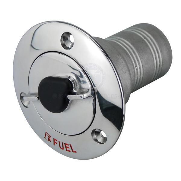 Deck Filler Lockable Stainless Steel - Fuel 38mm Hose 29670-SAW-Cassell Marine