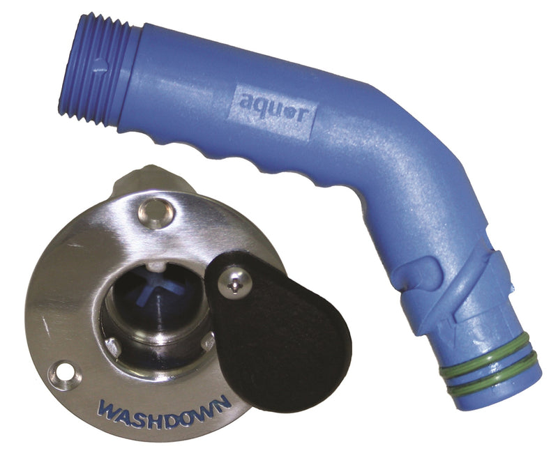 Deckwash Quick Connect Kit S/Steel Angled