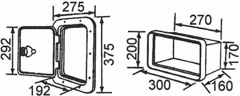 Deluxe Storage Hatch and Box - 375 x 275mm