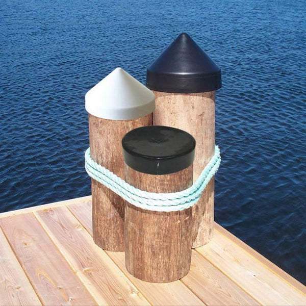 Dock Edge Piling Caps - Cone Head - Black