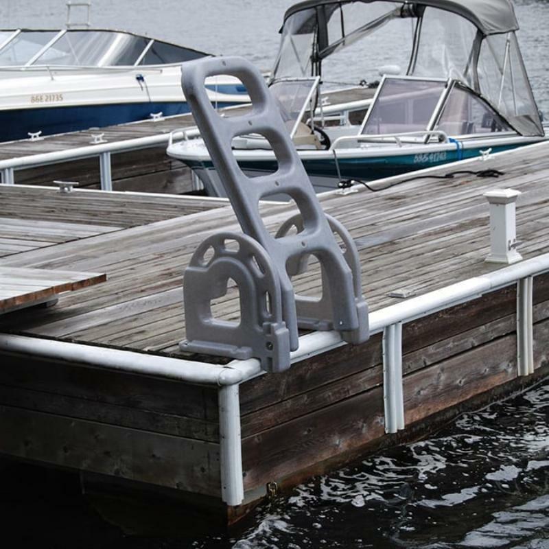 Dock Ladder Polyethylene Angled Flip-Up - 4 Steps