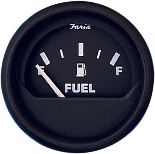 Faria FUEL Gauge EURO BLACK-CASSELL MARINE-Cassell Marine