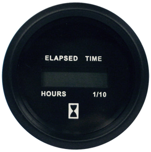 Faria HOUR METER Gauge EURO BLACK-CASSELL MARINE-Cassell Marine