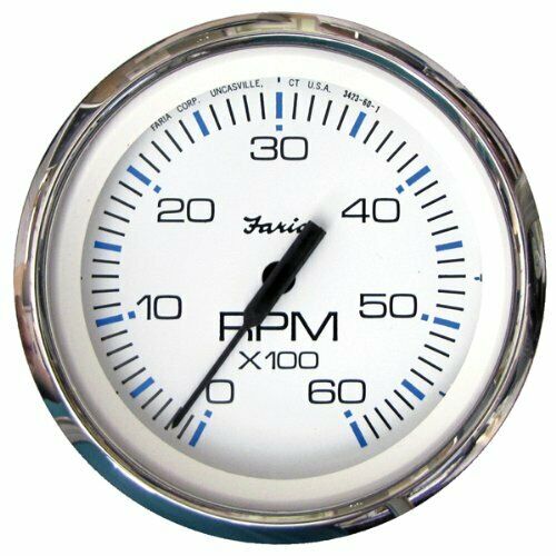 Faria TACHO 6000 RPM Chesapeake SS White-CASSELL MARINE-Cassell Marine