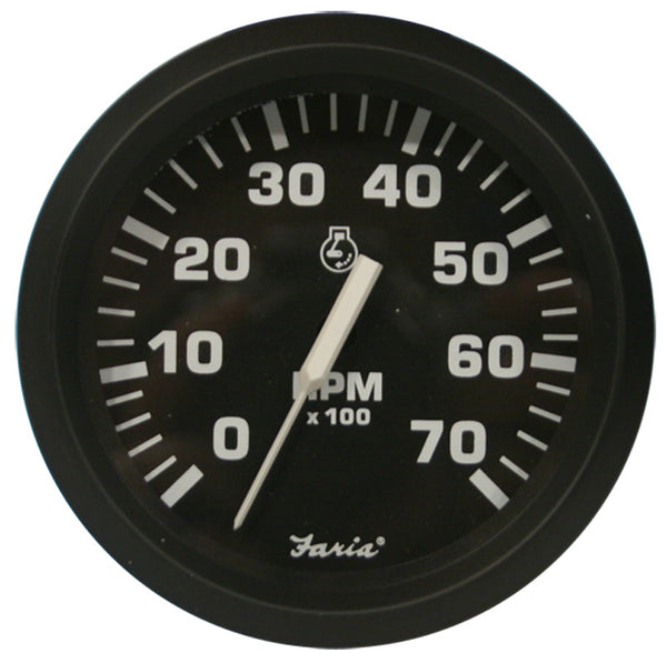 Faria TACHO 7000 RPM EURO BLACK-CASSELL MARINE-Cassell Marine