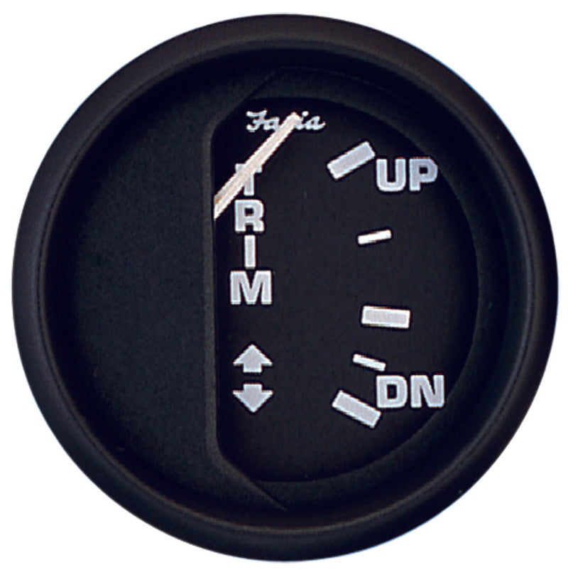 Faria TRIM Gauge EURO BLACK-CASSELL MARINE-Cassell Marine