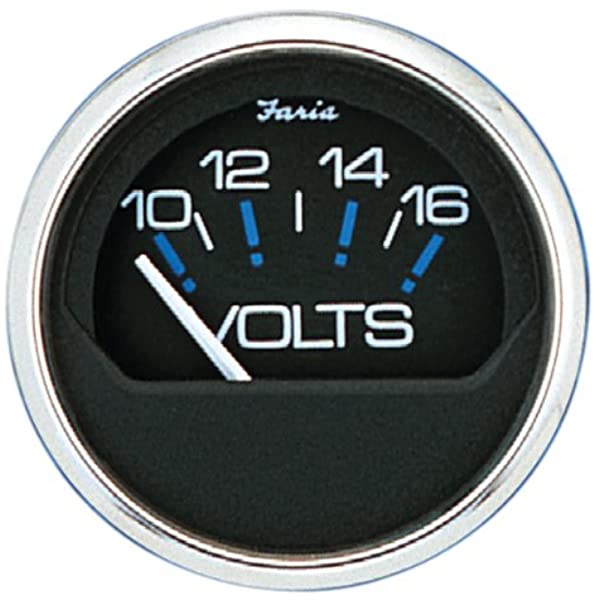 Faria VOLTMETER Gauge Chesapeake SS Black-CASSELL MARINE-Cassell Marine