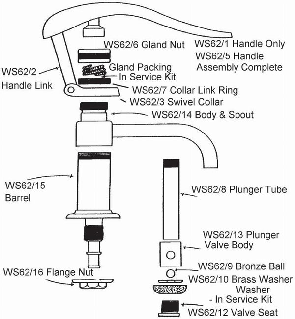 Fynspray Pump Spare Parts - Brass Pump Service Kit