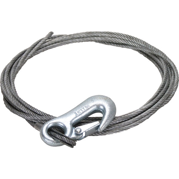 Galvanised Winch Wire With Thimbled Eye & Galvanised Snap Hook