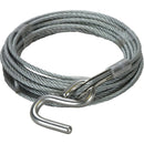 Galvanised Winch Wire With Thimbled Eye & Stainless Steel 'S' Hook