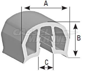 Gunwale Bumper Rubber Extrusion-MW-Cassell Marine